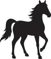 horse silhouette vector