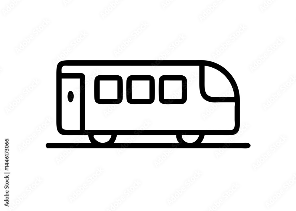 Aufkleber subway train vehicle vector on transparent background for web and graphic design