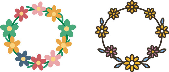 Fototapeta premium set of flowers