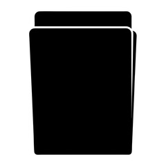 Icon of two stacked papers, forms or folders with rounded corners