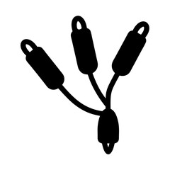 Simple festive christmas light string with three lights on a white backdrop