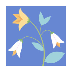 Lily of the Valley Background Vector  Elegant Floral Design on White