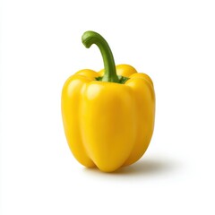 Yellow bell pepper, single, whole isolated on white background