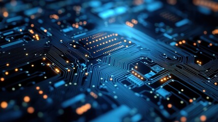 Obraz premium Close-up circuit board technology