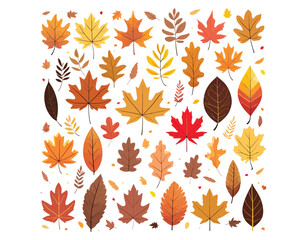 Obraz premium Printable Fall Leaves and Berries – Black Silhouette Art