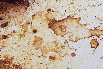 Texture of dirty stains and grease on white stove