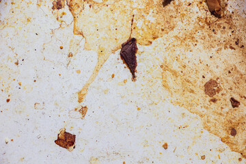 Texture of dirty stains and grease on white stove