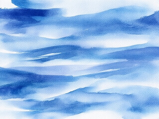 Obraz premium Elegant abstract blue watercolor background for creativity Generative AI