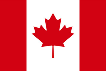 Flag of Canada. Canadian Flag. Vector Illustration. 