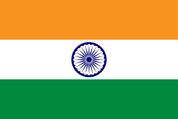 Flag of India. India National Flag. Vector Illustration.