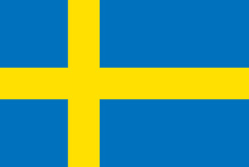 Obraz premium Flag of Sweden. Sweden National Flag. Vector Illustration.
