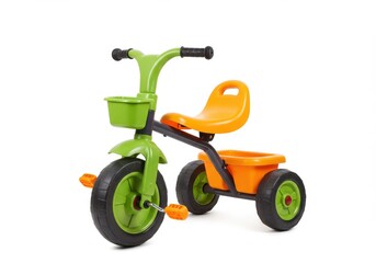 Obraz premium Colorful tricycle for child isolated on white background