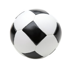 A classic black and transparent soccer ball showcased against a clean transparent background in a minimalist style, soccer ball on transparent backgroundfile