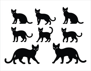 Ocicat Cat Bundle – Vector Silhouettes for Stickers