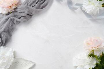 Elegant Wedding Theme with Floral and Ribbon Accents