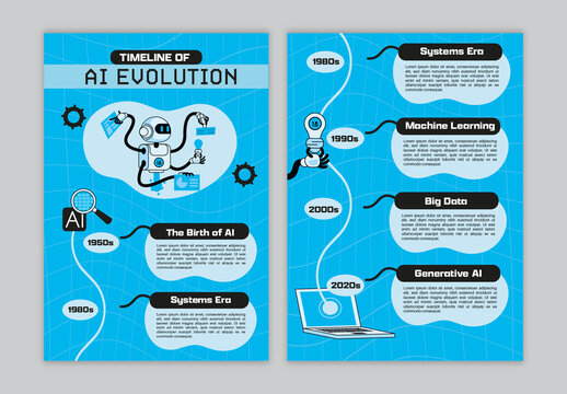 Blue And Black Modern Artificial Intelligence History Infographic
