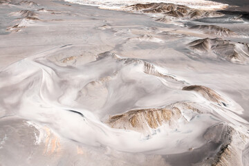 Majestic aerial view of expansive desert landscape whit dunes