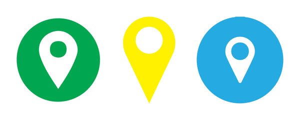 Navigation Pin Vector Icons Pack and location identity