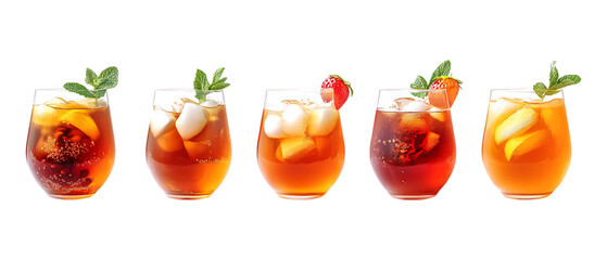 Pack of Kombucha Against Transparent Background for Beverage Design, Health Drink Promotion, or Organic Product Branding