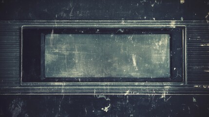 Obraz premium A close-up view of a worn-out VHS tape, showcasing its dusty surface and scratched casing, set against a dark background that evokes nostalgia for vintage media