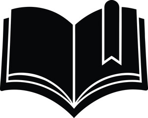 vector book open with bookmark on white background.eps