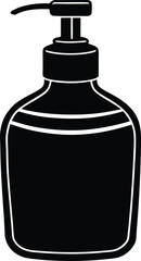 vector bottle of hand sanitizer on white Durian fruit icon vector on white background

