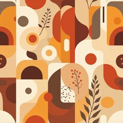 Colorful abstract shapes and organic patterns.