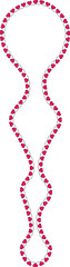 Naklejka premium Freeform drifting shape with a heart-patterned border, creating a fluid decorative element.