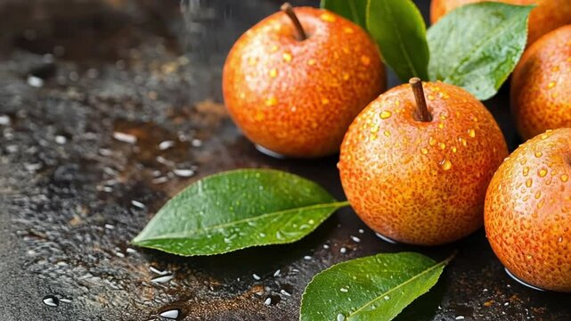 Juicy Asian Pears: A Refreshing Still Life