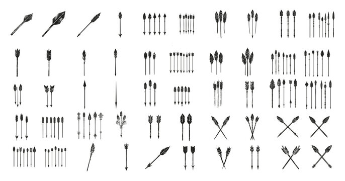 Set of collection arrow Isolated vector illustration editable