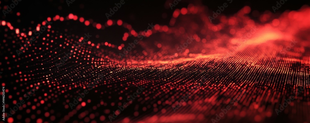 Poster a close-up shot of a financial graph on a computer screen with red lines depicting the stock market.