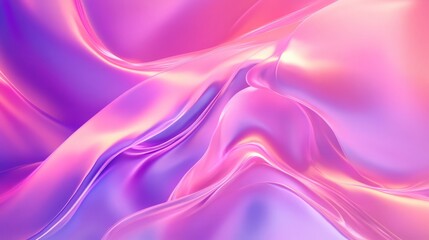 Fototapeta premium A vibrant abstract representation of flowing silk fabric in shades of pink and purple, creating a dynamic visual experience, perfect for backgrounds or artistic projects