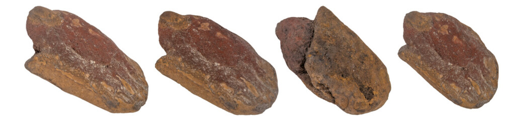 Macro – River stone collection  isolated on  transparent background, (high resolution)