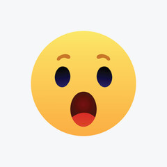 surprised emoji face. shocked wow emoticon