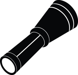 vector flashlight shining light on white backgroud.eps
