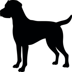 Black Dog Silhouette Standing – Vector Clipart
