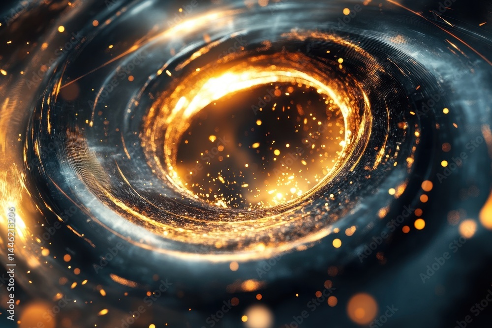 Poster dynamic forex design with swirling motion and vibrant colors creating a sense of movement and energy