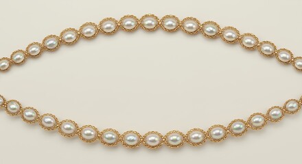 Obraz premium Pearl necklace on light background