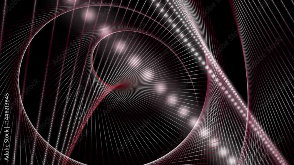 Poster futuristic video animation with stripe wave object in slow motion, 4096x2304 loop 4k