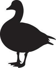 Magpie Goose Silhouette Vector Illustration
