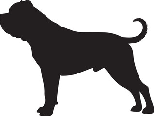 Nero Dog Silhouette Vector Illustration