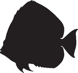 Ogcocephalus Batfish Silhouette Vector Illustration