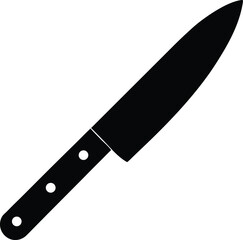 vector kitchen knife icon on white background .eps