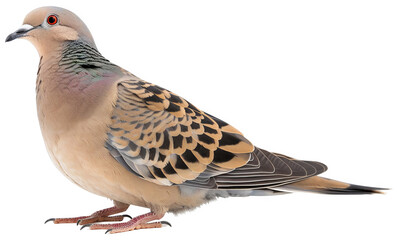 Mourning Dove Isolated in Profile Cooing a Soft Morning Song in a Tranquil Setting
