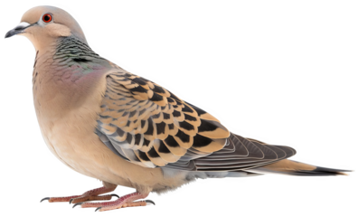 Mourning Dove Isolated in Profile Cooing a Soft Morning Song in a Tranquil Setting