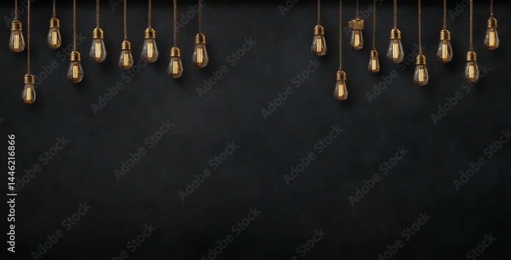 Poster the concept of individuality is represented by a single bright light bulb distinguishing itself from