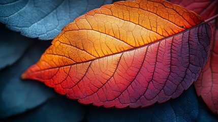 Nature&rsquo;s beauty captured in autumn leaf high resolution Wallpaper