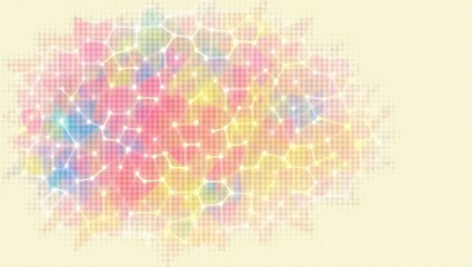 Abstract Delaunay Voronoi trianglify color diagram background illustration
