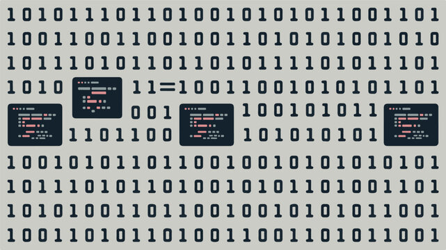 binary code vector background for programmers