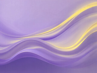 Naklejka premium Abstract wavy background in purple and yellow tones with soft flowing curves, minimal gradient design